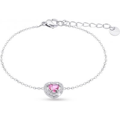 Ellami Ellami Verona 2392-2 Náramek se srdcem a růžovým zirkonem 2002392-2