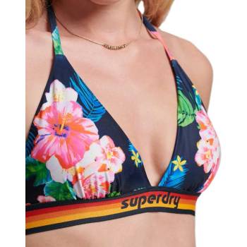 Superdry Vintage Logo Tri bikini top - Blue (Hibiscus Pop Navy)
