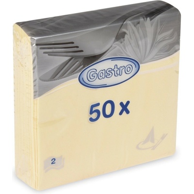 Gastro 86509 servítky 2V béžové 50ks 33x33cm