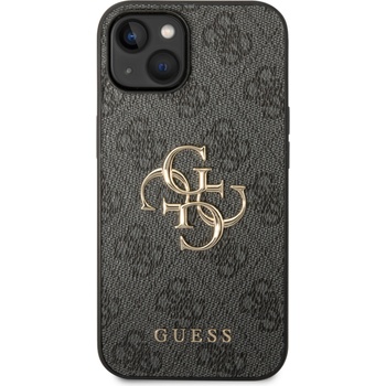 Image 1 of GUESS Гръб Guess PU 4G Metal Logo Case за iPhone 15 Plus - Сив