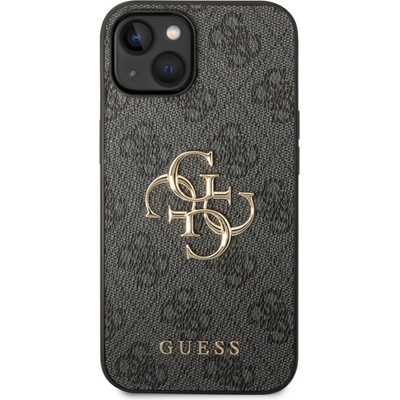 GUESS Гръб Guess PU 4G Metal Logo Case за iPhone 15 Plus - Сив