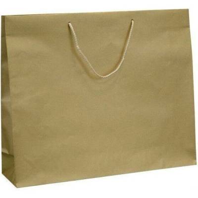 Papírová taška Gold 540x140x450 mm s pletenou šňůrkou