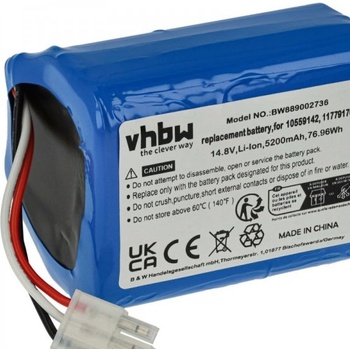 VHBW Батерия за Miele Scout RX2 / RX3, 5200 mAh (889002736)