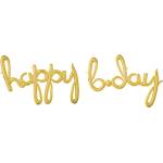 Amscan Фолиев балон надпис "happy b-day" златен
