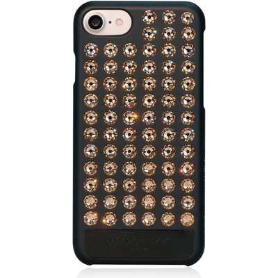 Bling My Thing Extravaganza Case - дизайнерски поликарбонатов кейс с кристали Сваровски за iPhone SE (2020), iPhone 8, iPhone 7 (златист)