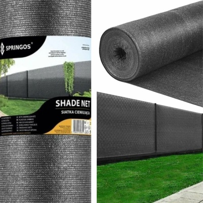 Springos tieniaca sieť 62 % 1,5 x 50 m 65 g/m² svetlo antracitová SN0071