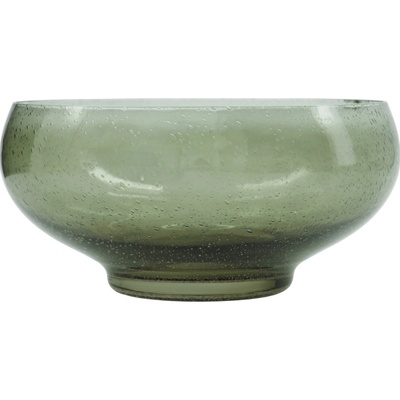 House Doctor Skleněná mísa Rain Green 18 cm zelená barva