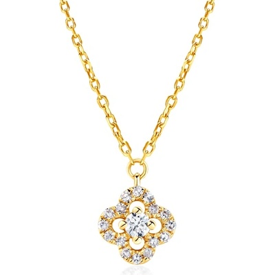 SAVICKI Колие с цвете Savicki: злато, диаманти