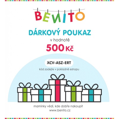 Dárkový poukaz na nákup v hodnotě 500 Kč