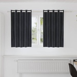 Pure Line Home Кадифени завеси в цвят антрацит с метални халки, 2 бр. , 140 x 140 см