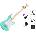 Squier Mini Stratocaster MN Premium SET Sea Foam Green Електрическа китара