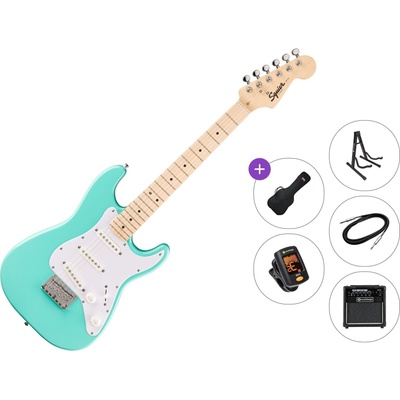 Squier Mini Stratocaster MN Premium SET Sea Foam Green Електрическа китара