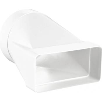 Image 1 of Dalap PVC редуктор от кръгла към правоъгълна тръба Ø 125 мм / 204x60 мм, хоризонтален (812)