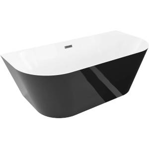 Mexen Oval Slim самостоятелна вана до стената 170 x 80 см, бяла/черна, черен (52661708075-70)