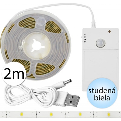 WinWin JH-313-20 SMD2835 so senzorom pohybu, 2m, 1.5W, DC5V, studená biela