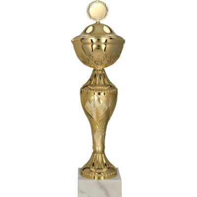 Kovový pohár s poklicí Zlatý 21,5 cm 10 cm