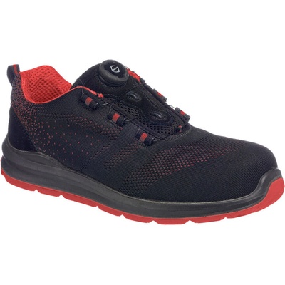 Portwest Compositelite Wire Lace Safety Trainer S1P obuv Čierna-Červená