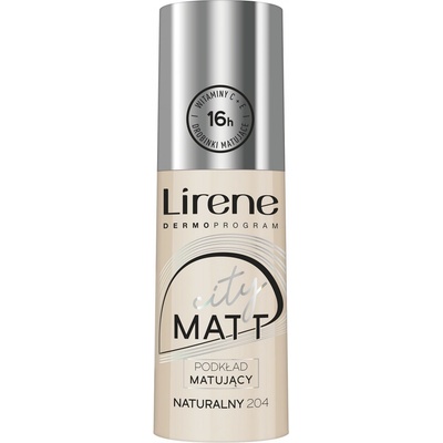 Lirene City Matt Mattifying Liquid Foundation 204 Natural fluidní make-up s matujícím účinkem 30 ml