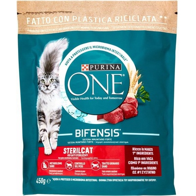 Purina ONE s hovädzím mäsom pre sterilizované mačky 450 g