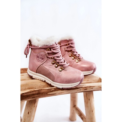 Big Star dětské kotníkové boty bílá tmavě červená růžová