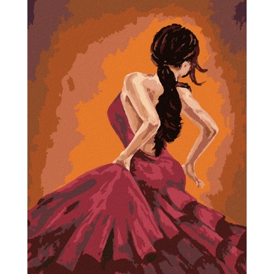 Zuty Malování podle čísel TANEČNICE TANČÍCÍ FLAMENCO