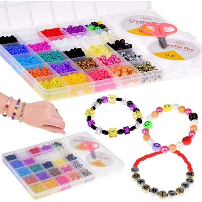 Sada korálků Brooch Earrings k výrobě náramků 22 barev