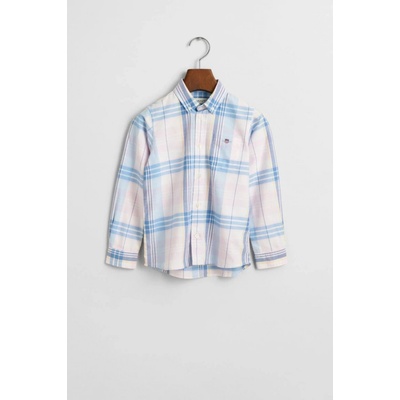 Gant Checked Oxford Bd Ls Shirt light pink – Zboží Dáma