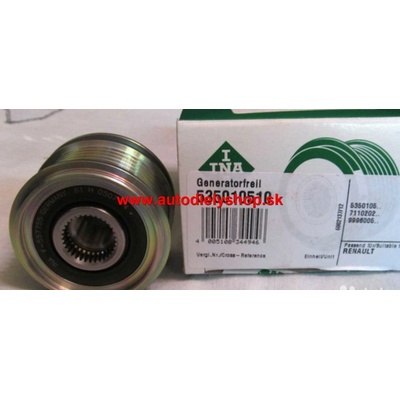 Nissan NOTE 1/06-1/09 alternátorova voľnobežka /INA/