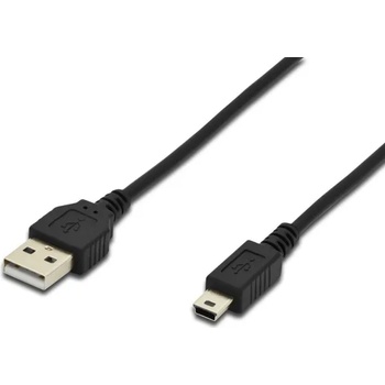 ednet Кабел EDNET EDN-84128, USB A(м) към USB Mini B(м), 1.8m, черен (EDN-84128)