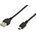ednet Кабел EDNET EDN-84128, USB A(м) към USB Mini B(м), 1.8m, черен (EDN-84128)