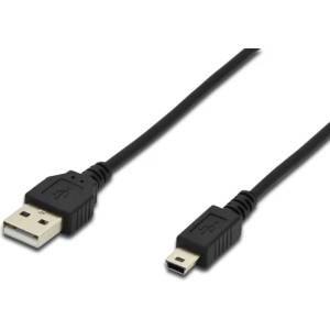 ednet Кабел EDNET EDN-84128, USB A(м) към USB Mini B(м), 1.8m, черен (EDN-84128)