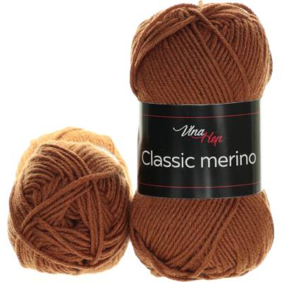 Vlna Hep Classic merino 61054 rezavě hnědá