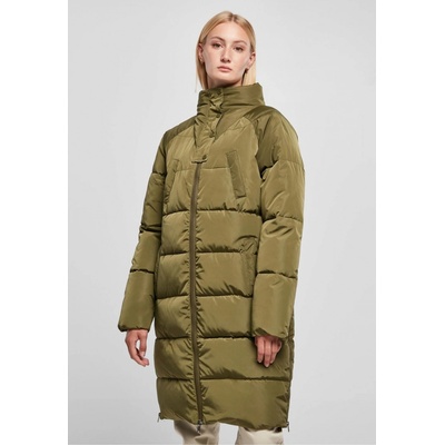 Urban Classics Ladies High Neck Puffer coat zimný olive