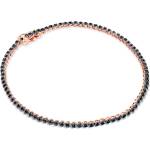SAVICKI Тенис гривна, розово злато 585, черни диаманти 0.27К, 2.0mm. 18cm