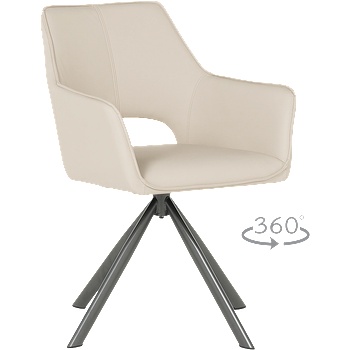 Carmen Трапезен стол reading 2 силиконова кожа - капучино 04