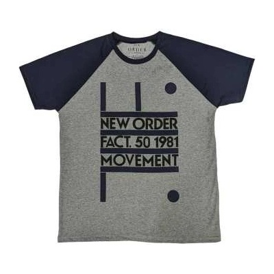New Order Raglan t-shirt Movement Grey Blue