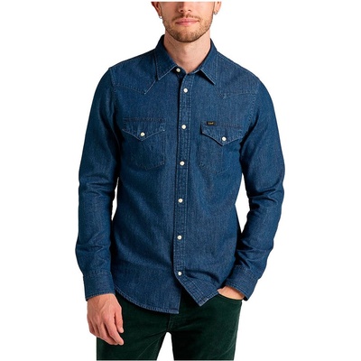 Lee Риза с дълъг ръкав Lee Regular Western Long Sleeve Shirt - Blue