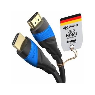 KabelDirekt - 4K HDMI cable - 20m - Developed in Germany - For any HDMI cable setup (4K@60Hz, High Speed HDMI with Ethernet, Blu-ray, PS5, Xbox Series, Switch) - 8