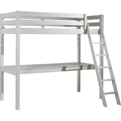 VIPACK Бяло повдигнато детско легло от масивен бор 90x200 cm PINO - Vipack (PICOMZBU9014)