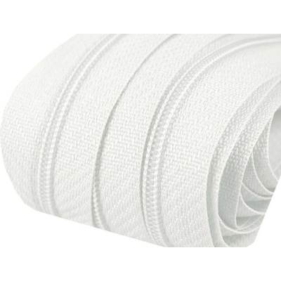 Zips špirálový 3 mm metráž pre bežce typu ASIC Farba: 101 biela