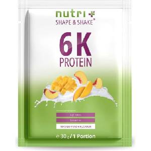 nutri + Пробен размер на веган протеин на прах 6K - Mango Peach