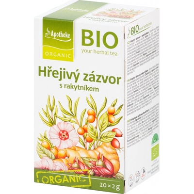 Apotheke BIO Hřejivý zázvor s rakytníkem 20 x 2 g