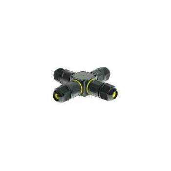 Plastrol IP68 Hermetic Cable Splitter 3 Pin Fixed Terminal 24A 450VAC (0.5-2.5mm) RKH3-4SS W-00401