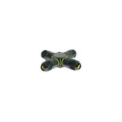 Plastrol IP68 Hermetic Cable Splitter 3 Pin Fixed Terminal 24A 450VAC (0.5-2.5mm) RKH3-4SS W-00401