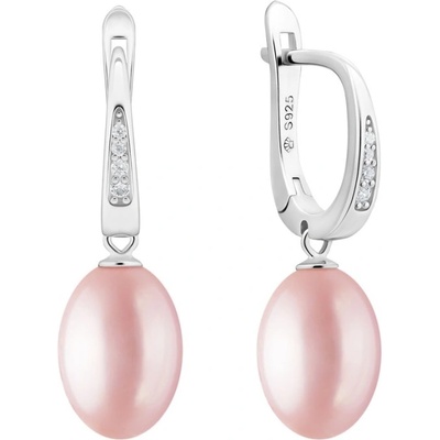 Gaura Pearls stříbrné náušnice s levandulovou perlou Vanessa SK24457EL/L stříbrná Levandulová