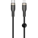 Fixed FIXDB-CL05-BK opletený nabíjací a dátový, PD 60W USB-C/Lightning - MFi na iPhone/iPad/iPod/AirPods, 0,5m, černý