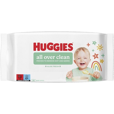 HUGGIES Single All Over Clean čistiace obrúsky 56 ks