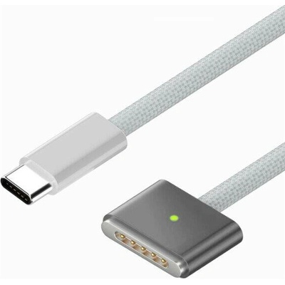 AppleKing d038 opletený nabíjecí USB-C na MagSafe 3 pro MacBook 2m šedý
