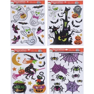 Dekorácia Halloween na okno MIX 41x29cm - duch