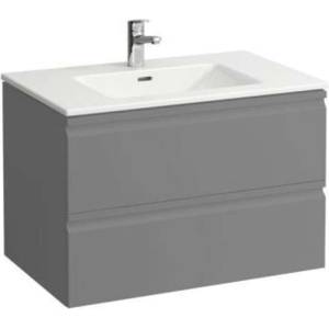 Laufen Pro S - Шкафче с умивалник, 80x50 см, 2 чекмеджета, матов графит H8619634801041 (H8619634801041)